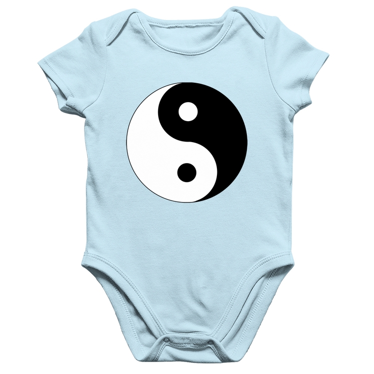 Body Bebê Algodão Yin-Yang - Azul Bebê