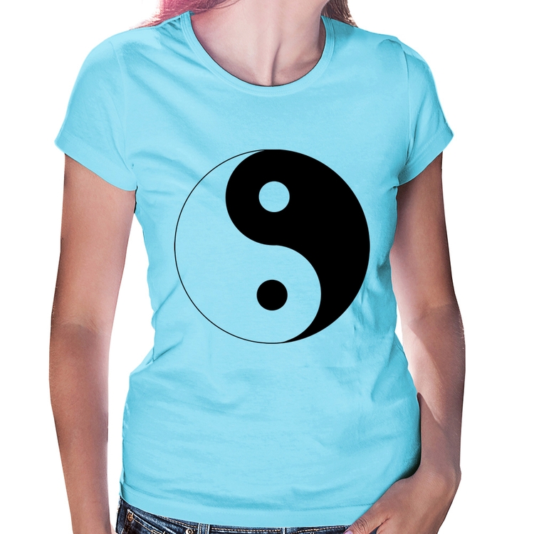 Baby Look Yin-Yang - Azul Bebê