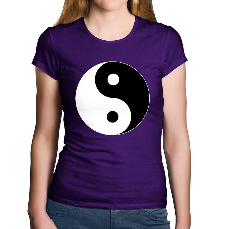 Baby Look Algodão Yin-Yang - Roxa