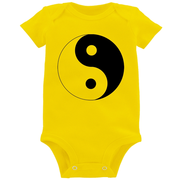 Body Bebê Yin-Yang - Amarelo