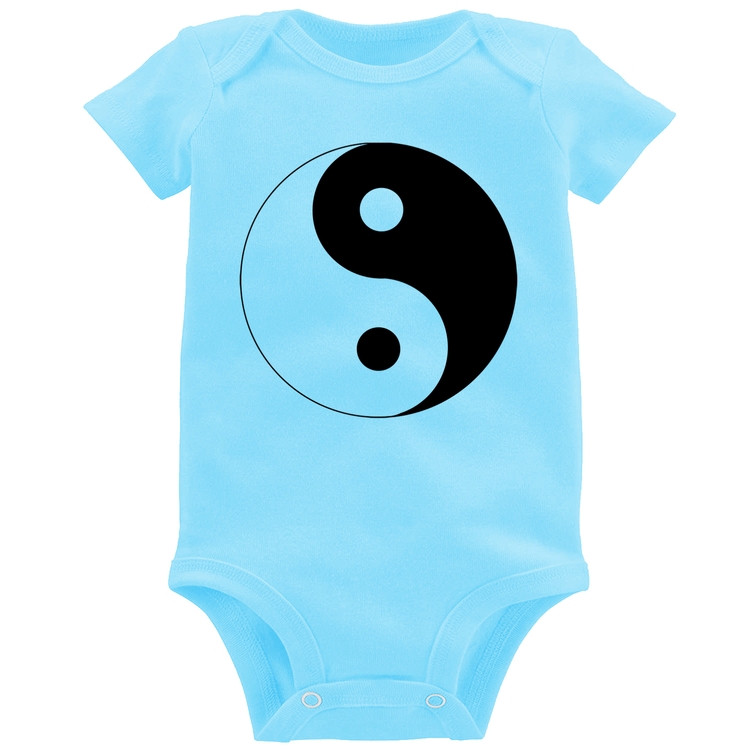 Body Bebê Yin-Yang - Azul Bebê