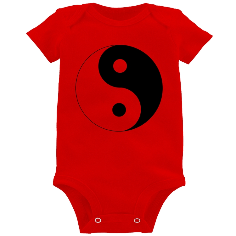 Body Bebê Yin-Yang - Vermelho