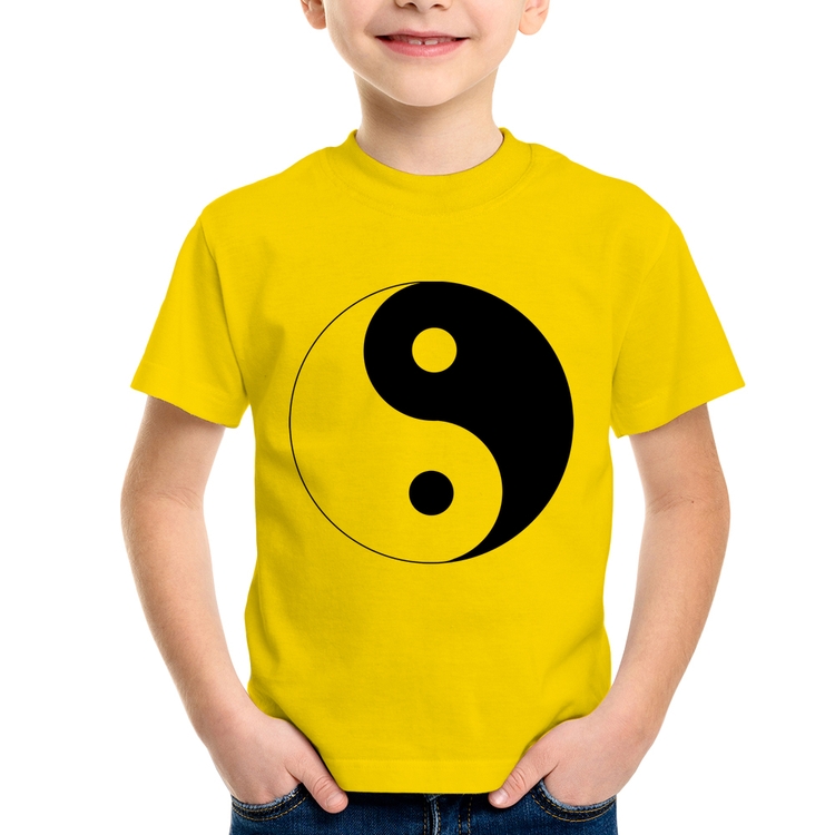 Camiseta Infantil Yin-Yang - Amarela