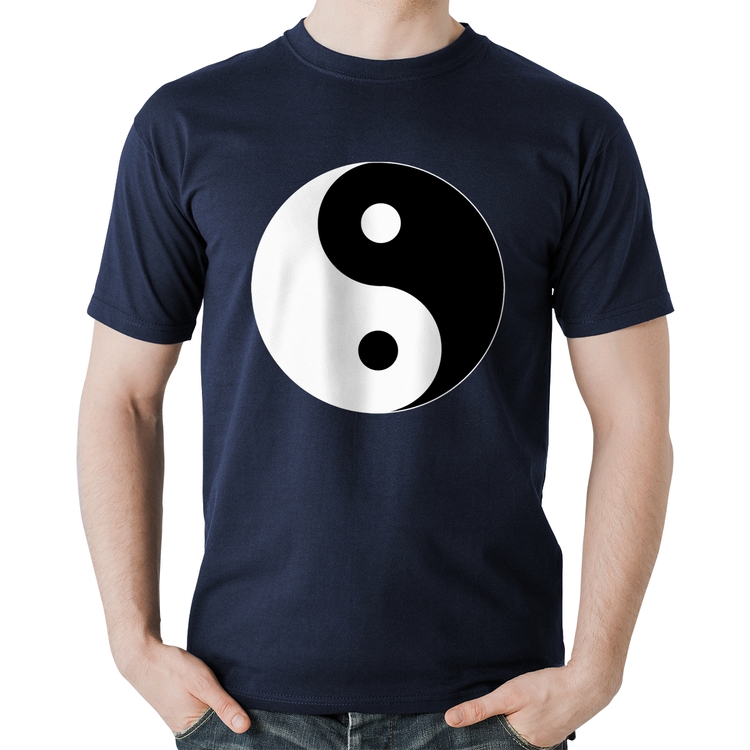 Camiseta Algodão Yin-Yang - Marinho