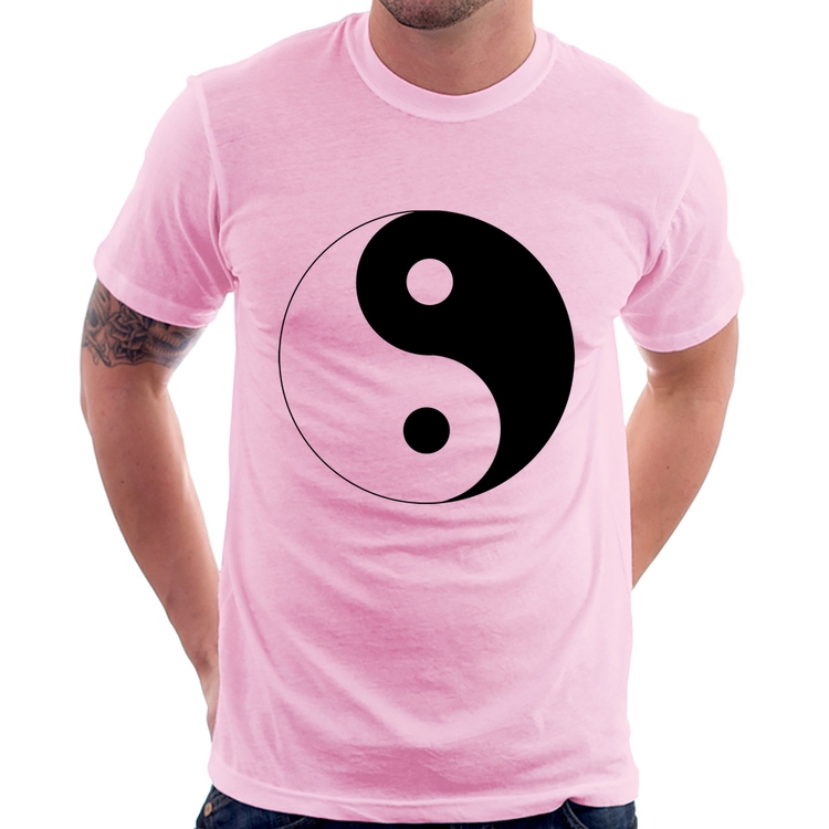 Camiseta Yin-Yang - Rosa Bebê