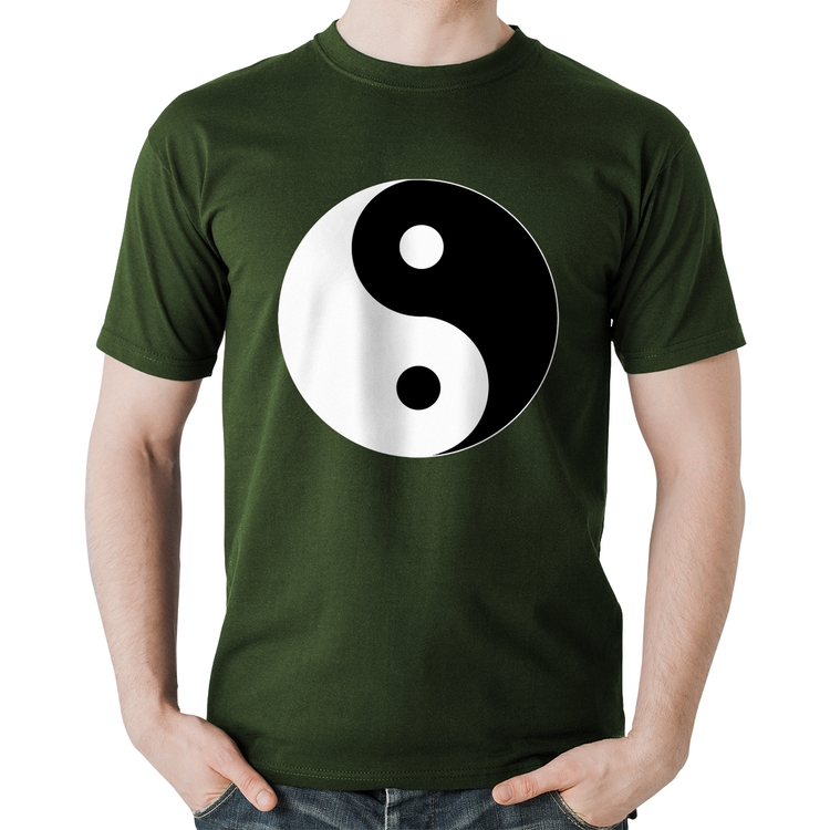 Camiseta Algodão Yin-Yang - Musgo
