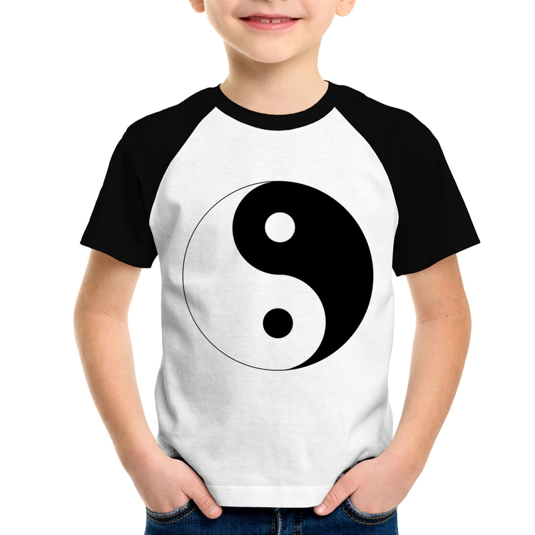 Camiseta Raglan Infantil Yin-Yang