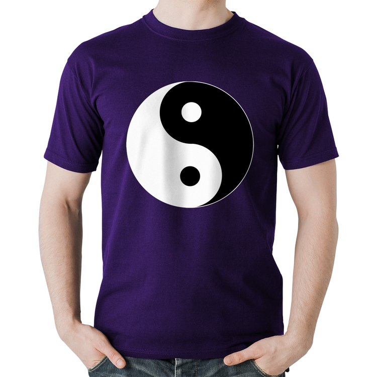 Camiseta Algodão Yin-Yang - Roxa