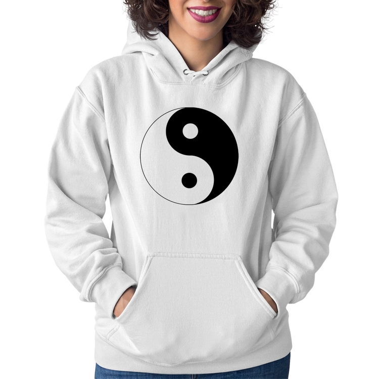 Moletom Feminino Yin-Yang - Branco