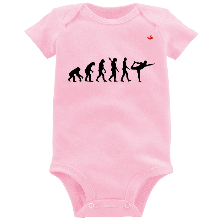 Body Bebê Yoga Evolução do Yogi - Rosa Bebê