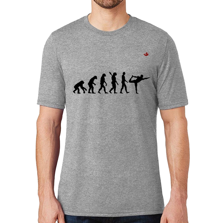 Camiseta Yoga Evolução do Yogi - Cinza
