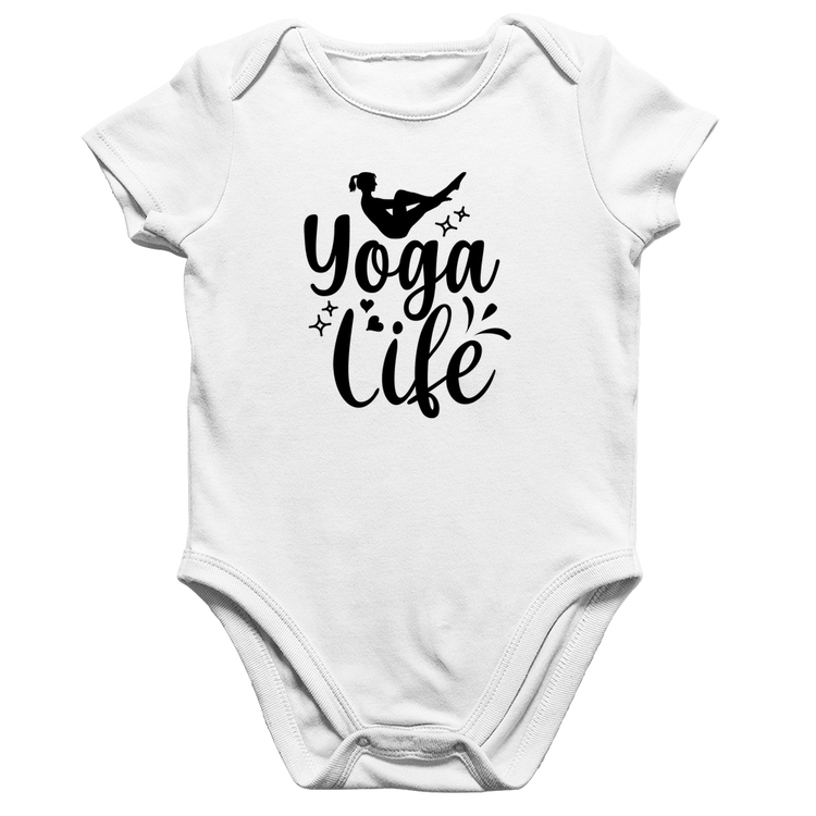 Body Bebê Algodão Yoga Life - Branco