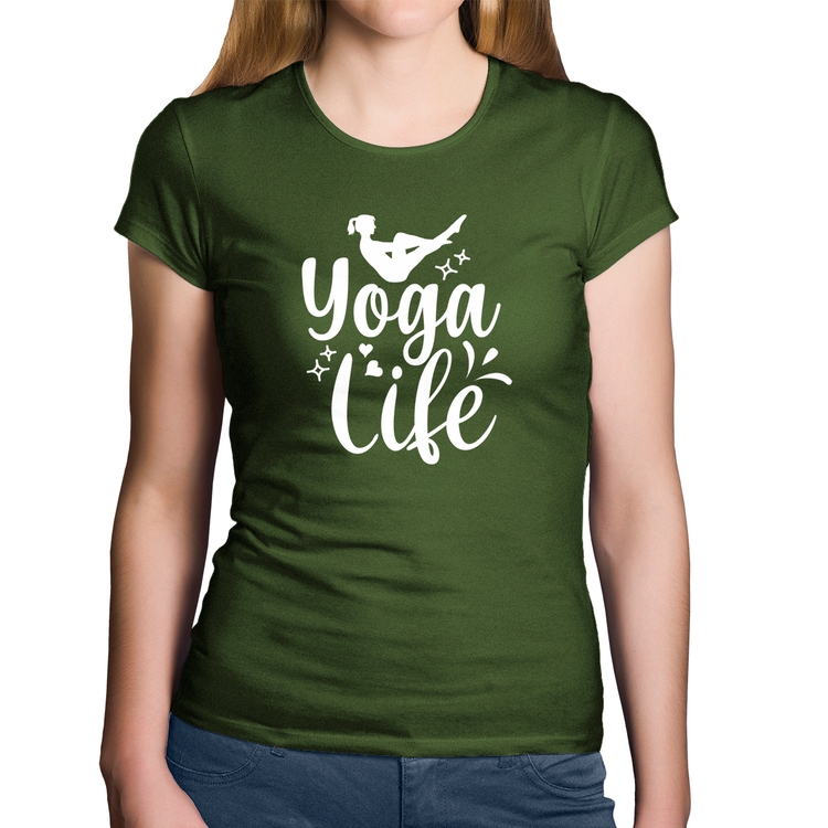 Baby Look Algodão Yoga Life - Musgo