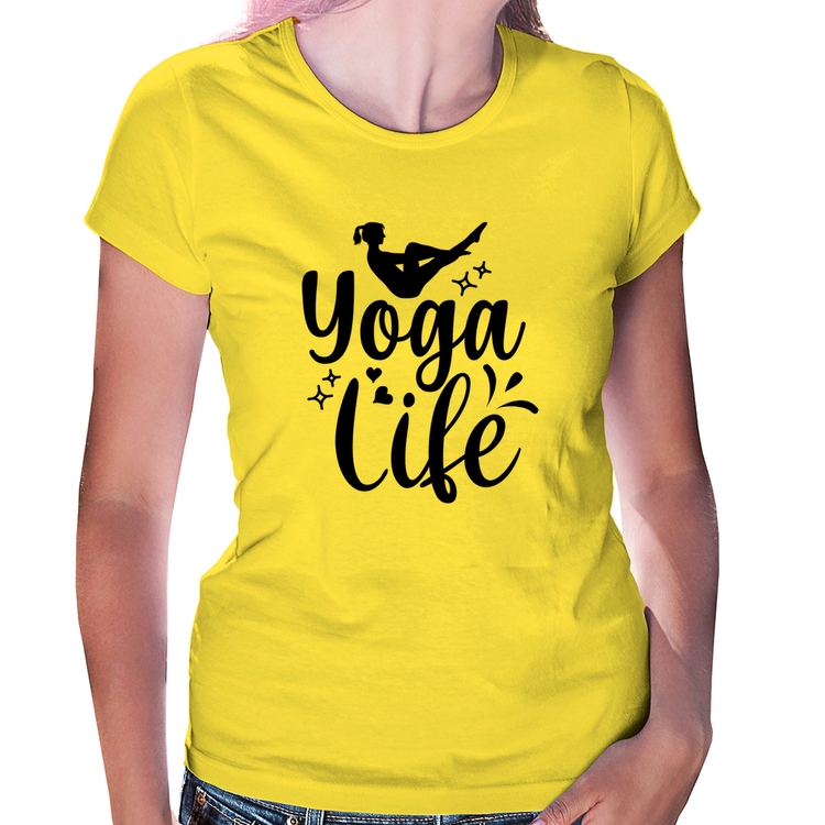 Baby Look Yoga Life - Amarela