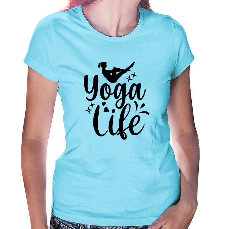 Baby Look Yoga Life - Azul Bebê