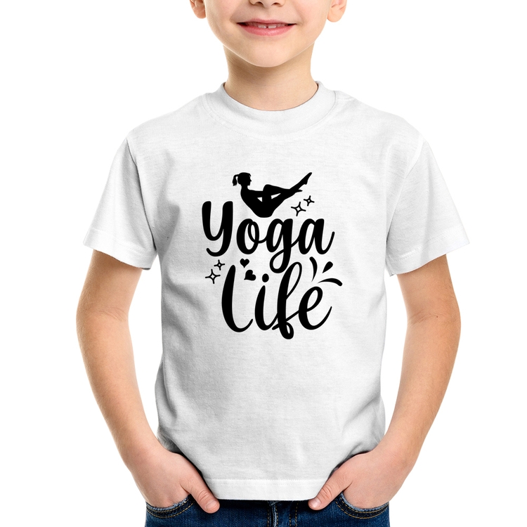 Camiseta Infantil Yoga Life
