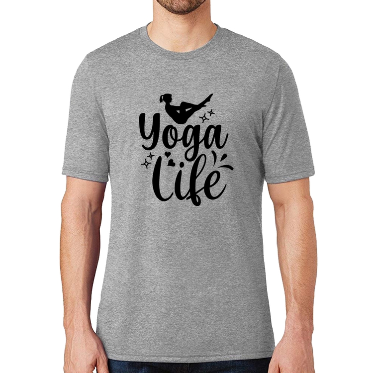 Camiseta Yoga Life - Cinza