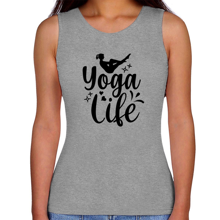 Regata Feminina Yoga Life - Cinza