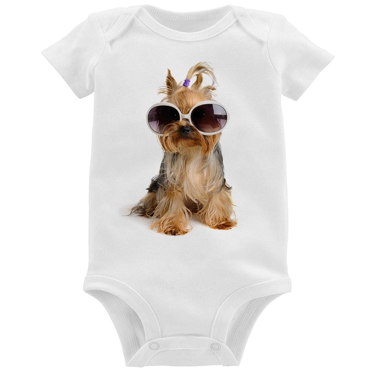 Body Bebê Yorkshire de Óculos
