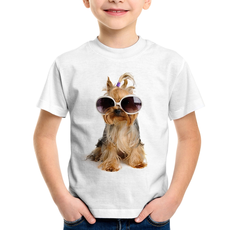 Camiseta Infantil Yorkshire de Óculos