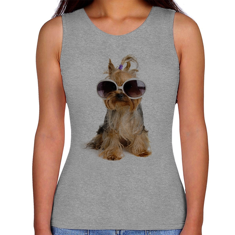 Regata Feminina Yorkshire de Óculos - Cinza