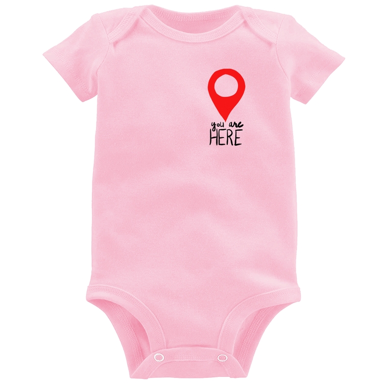 Body Bebê You Are Here - Rosa Bebê