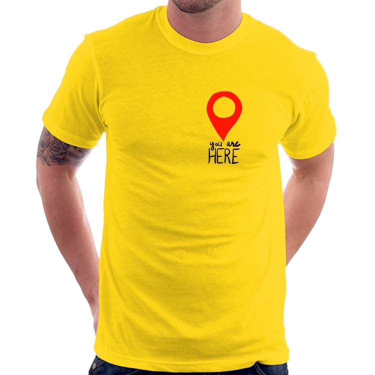 Camiseta You Are Here - Amarela