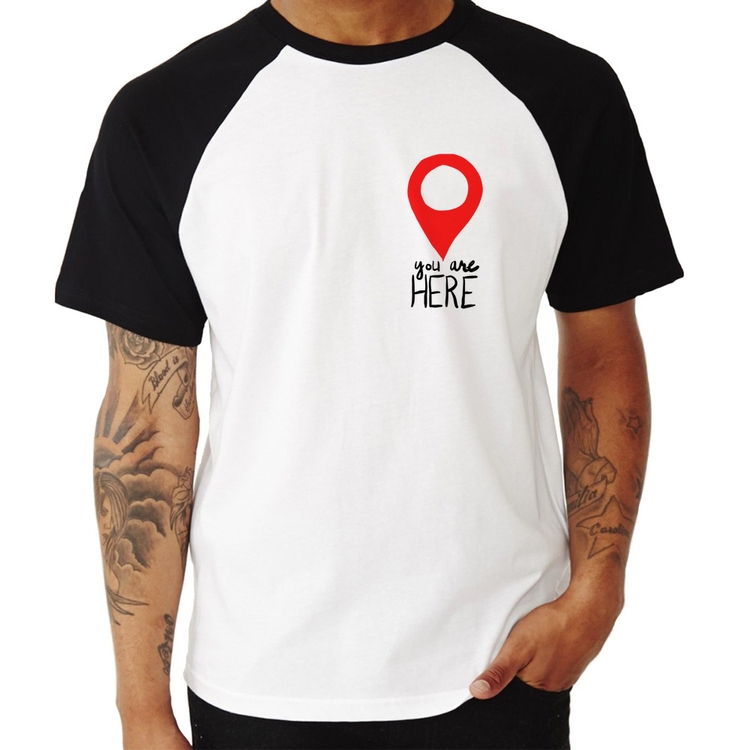 Camiseta Raglan You Are Here