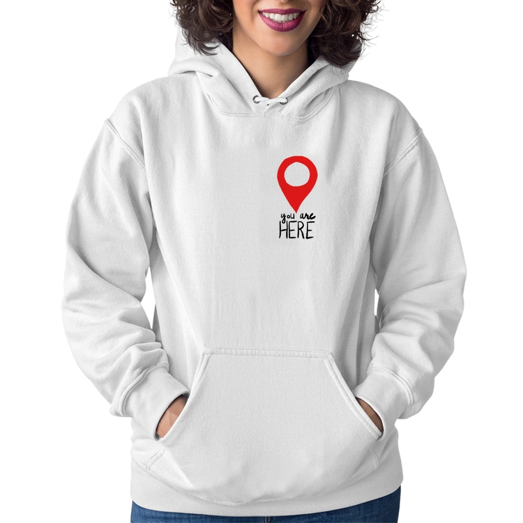 Moletom Feminino You Are Here - Branco