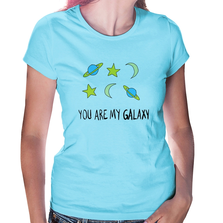 Baby Look You Are My Galaxy - Azul Bebê