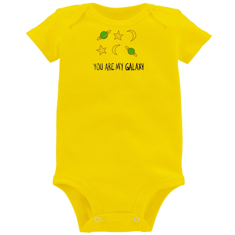Body Bebê You Are My Galaxy - Amarelo
