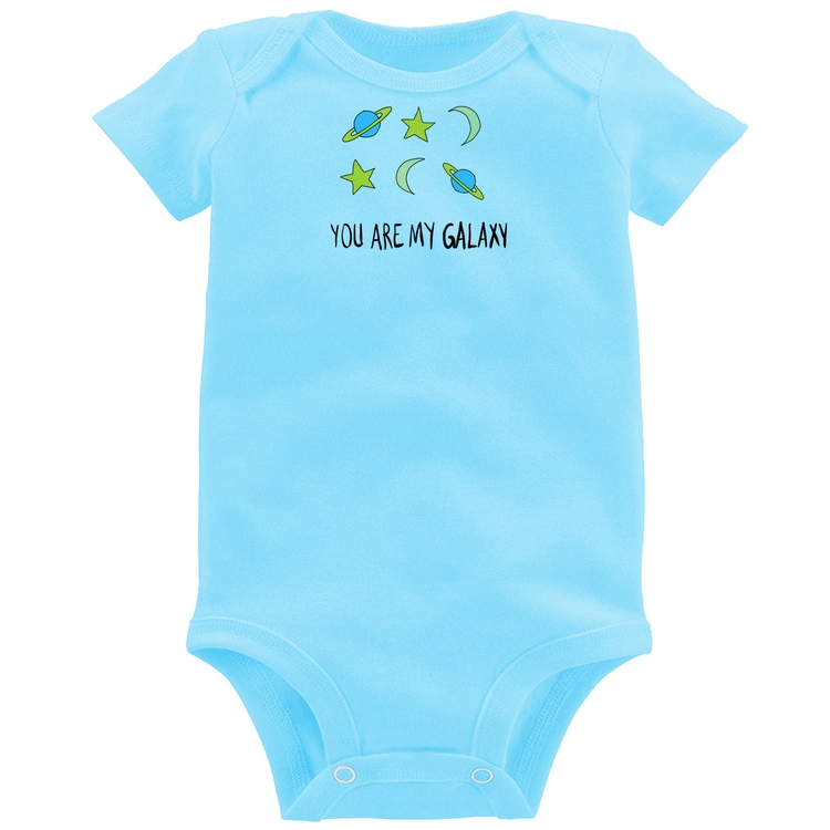 Body Bebê You Are My Galaxy - Azul Bebê