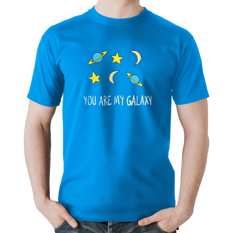 Camiseta Algodão You Are My Galaxy - Azul