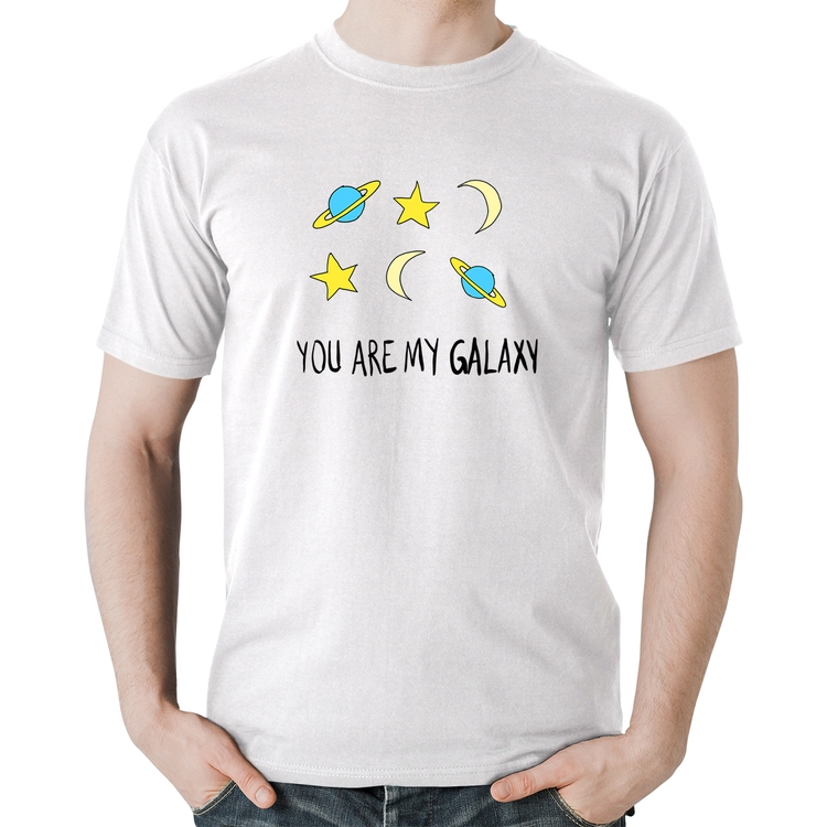 Camiseta Algodão You Are My Galaxy - Branca