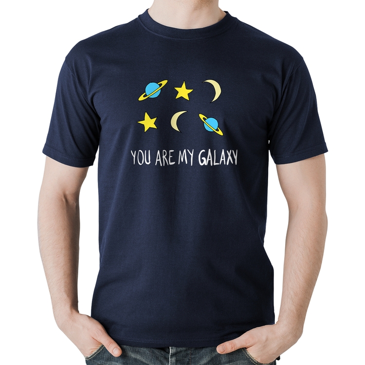 Camiseta Algodão You Are My Galaxy - Marinho