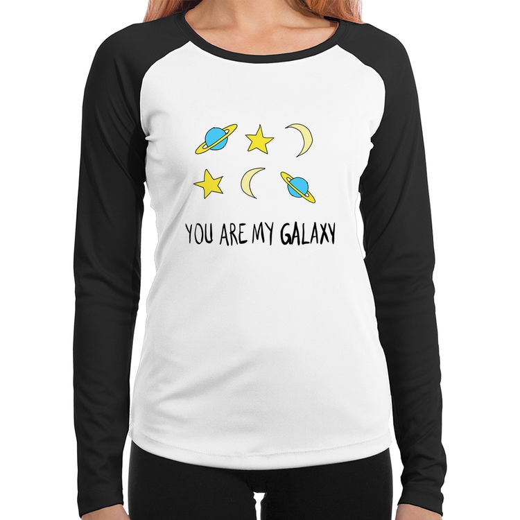 Baby Look Raglan You Are My Galaxy Manga Longa
