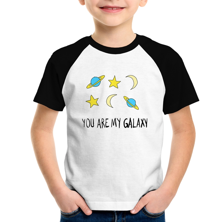 Camiseta Raglan Infantil You Are My Galaxy