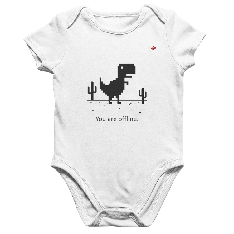 Body Bebê Algodão You are offline - Branco