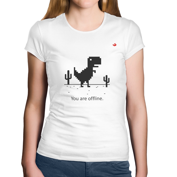 Baby Look Algodão You are offline - Branca