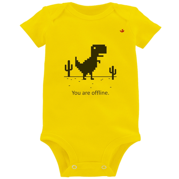 Body Bebê You are offline - Amarelo