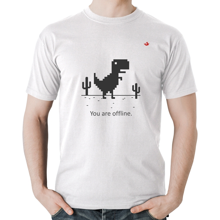 Camiseta Algodão You are offline - Branca