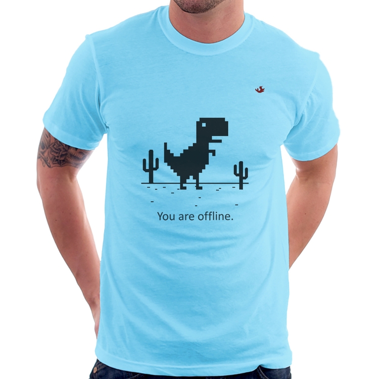 Camiseta You are offline - Azul Bebê