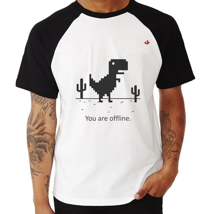 Camiseta Raglan You are offline