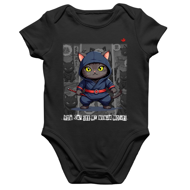Body Bebê Algodão You cat see my ninja moves
