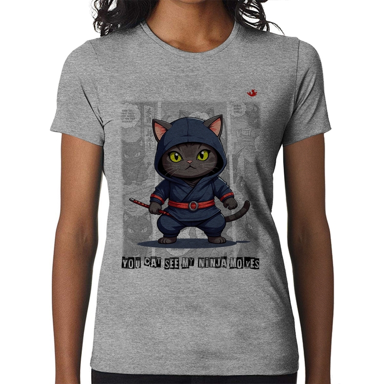 Baby Look You cat see my ninja moves - Cinza