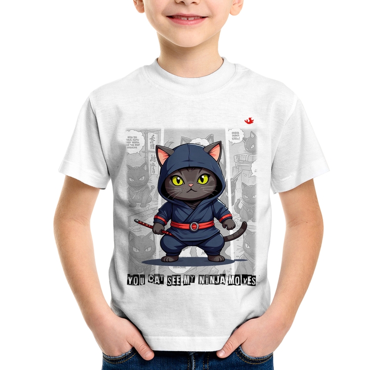 Camiseta Infantil You cat see my ninja moves