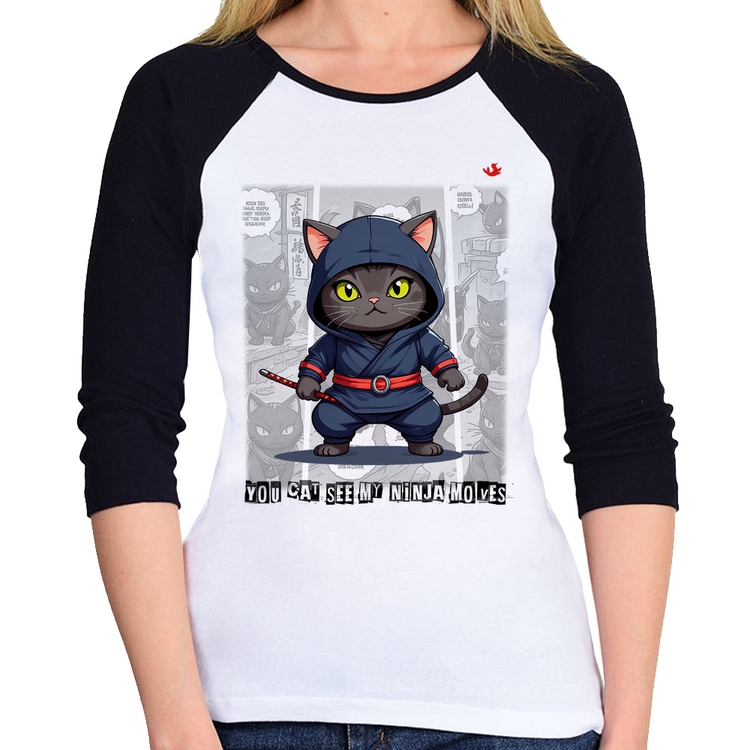 Baby Look Raglan You cat see my ninja moves Manga 3/4