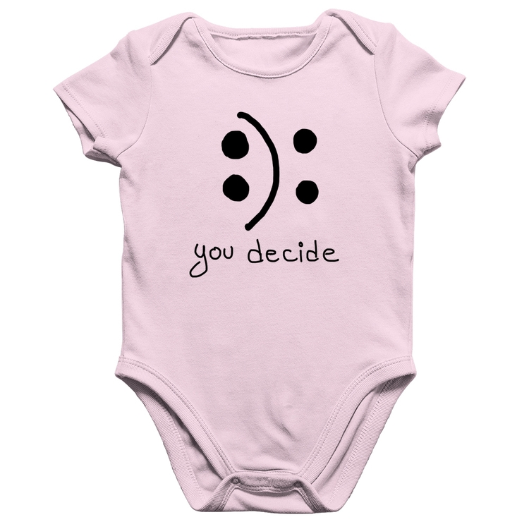 Body Bebê Algodão You Decide - Rosa Bebê