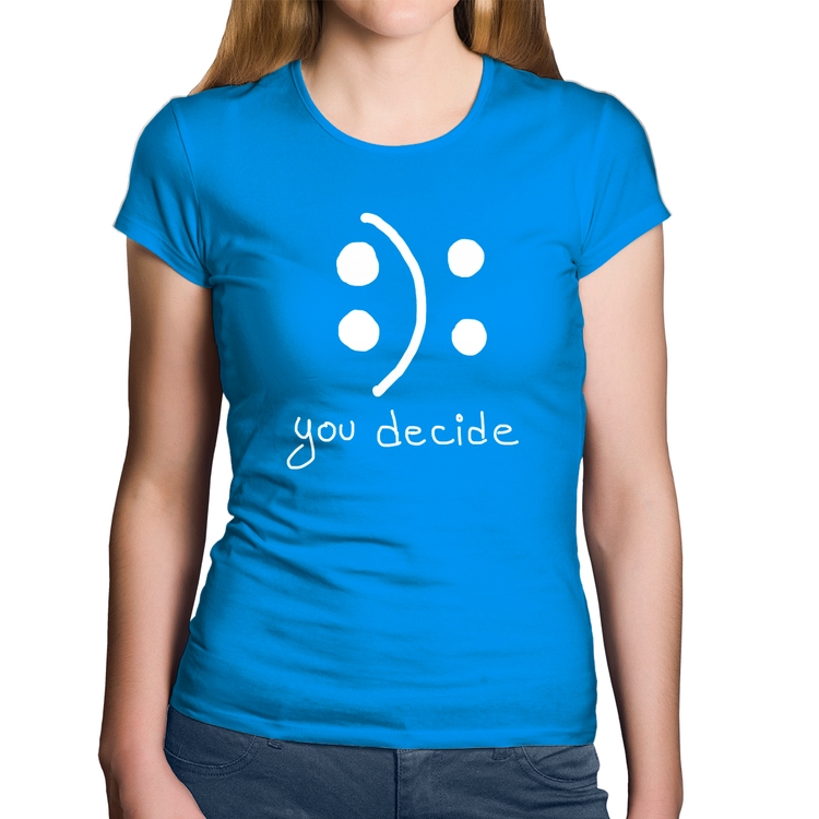 Baby Look Algodão You Decide - Azul