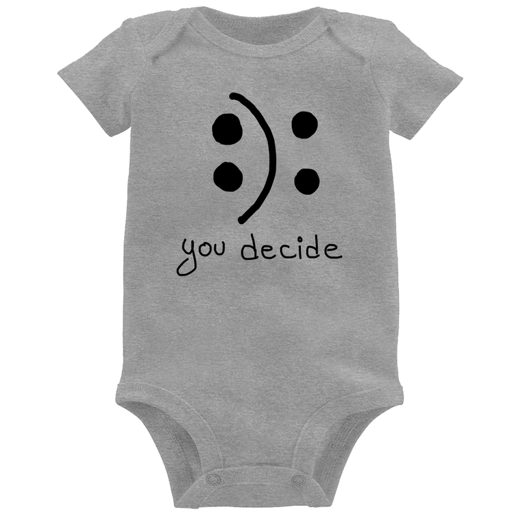 Body Bebê You Decide - Cinza